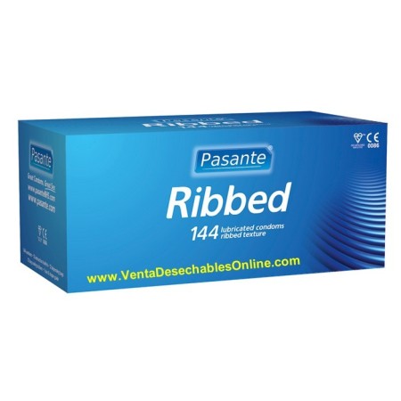 144 Preservativos Pasante 190x52 mm Ribeteados