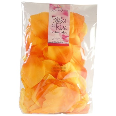 90 Pétalos Color Amarillo Naranja Perfumados