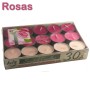 Pack 30 velas té Perfumadas Rosas 4x1 11g