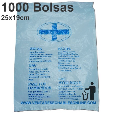 1000 Bolsa Higiénicas 25x19 cm
