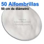 50 Alfombrillas Redondas Blancas 50cm