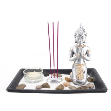 Portavela Buda Con Arena Y Soporte Incienso