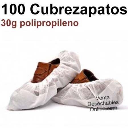 100 Cubrezapatos  patucos Polipropileno Blancos 30g