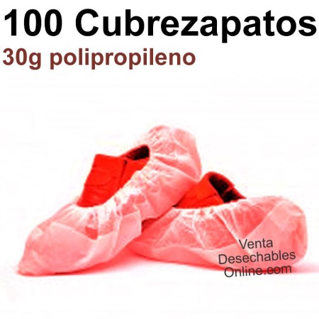 100 Cubrezapatos Polipropileno Rojos 30g