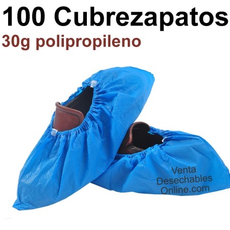 100 Cubrezapatos Polipropileno Azules 30g