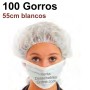 100 Gorros Recoge pelo TST 55cm Blancos