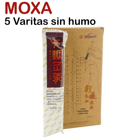 5 Varitas Moxa Sin Humo 12 cm Huasun 