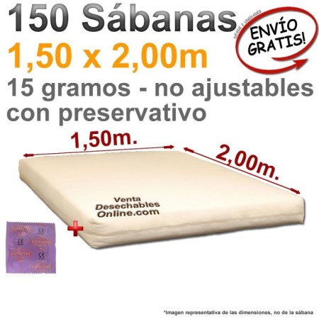 Sábanas Desechables con preservativo 1,50x2,00