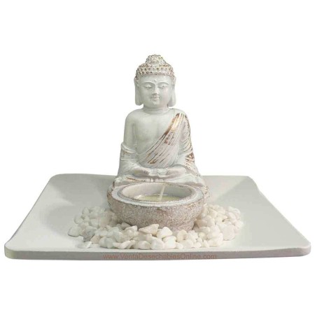 Portavela Buda Amitabha - Blanco