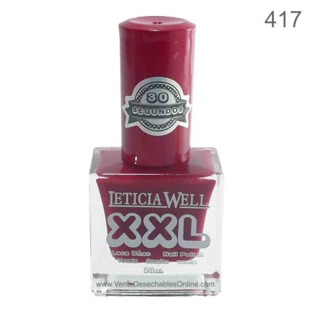 Laca De Uñas XXL 417 - Tono Rojo - Secado Rápido - Leticia Well