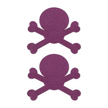 Cubre Pezones Adhesivos Calavera lila