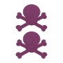 Cubre Pezones Adhesivos Calavera lila