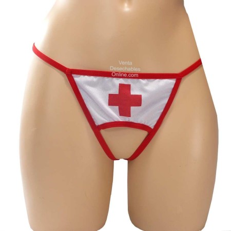 Tanga Enfermera Con Abertura Delantera