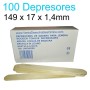 100 Depresores Linguales Madera No Esteriles