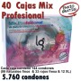 40 Cajas Condones Al Por Mayor Fino, Rojo Fresa y XL - In Love Mix Profesional