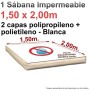 1 Sábana Desechable Impermeable 1,50x2,00m.