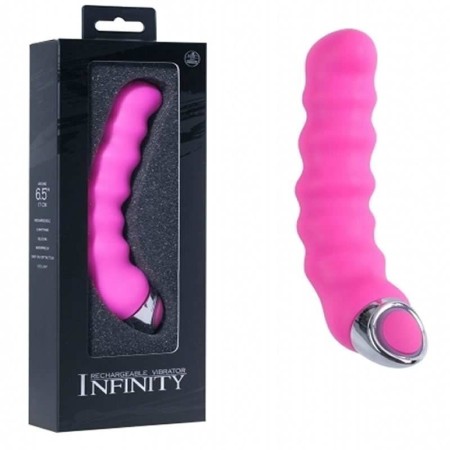 Vibrador Recargable  Silicona 17cm 10 velocidades - Rosa - Ininity