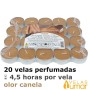 20 velas Aromáticas Canela 11g