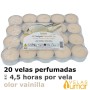 20 velas té Aromáticas Vainilla 11g