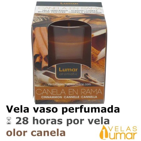 Vela Vaso Cristal Aromática Canela 125g - Lumar