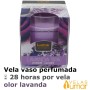 Vela Vaso Cristal Aromática Lavanda 125g - Lumar