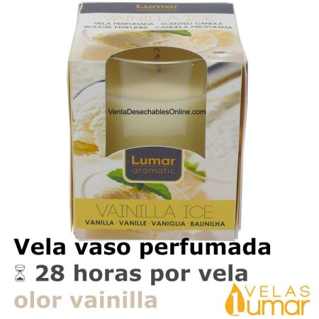 Vela Vaso Cristal Aromática Vainilla 125g - Lumar