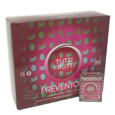 144 Preservativos preventor Tutti Frutti