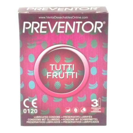 3 Preservativos vending Tutti Frutti