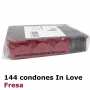 144 Condones In love 190x54 Fresa Rojos Bolsa