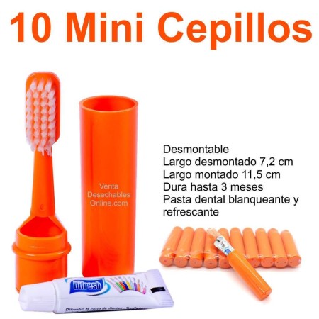 Mini cepillos de dientes de viaje