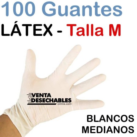 Guantes Látex Talla M - Sin Polvo