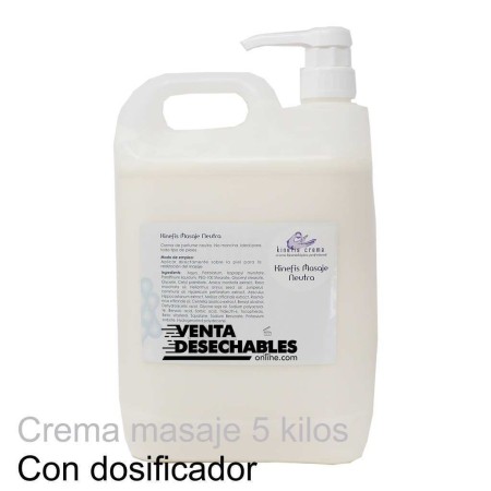 Crema Masaje Neutra Kinefis Garrafa 5 Kilos