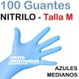 100 Guantes Nitrilo Talla mediana
