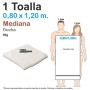 1 Toalla Desechable 50gr 0,80 x 1,20 metros