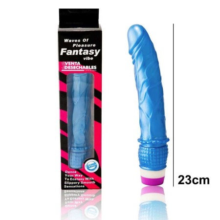 Vibrador Gelatina Linex 23 cm - Azul
