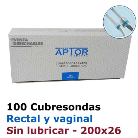 100 Cubresondas Rectal Vaginal 200x26