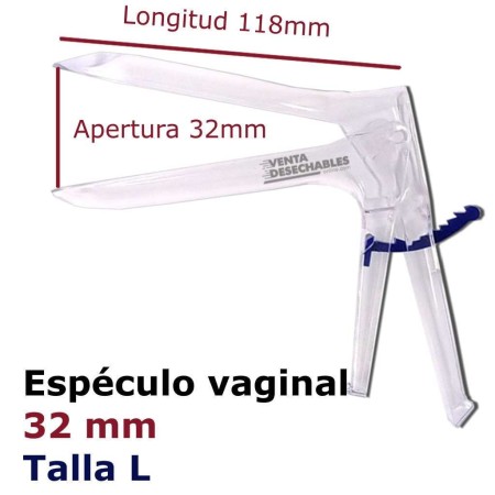 Espéculo Ginecológico Desechable Vaginal Talla Grande 