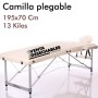 Camilla Plegable 2 Cuerpos 70mm Crema - Kinefis