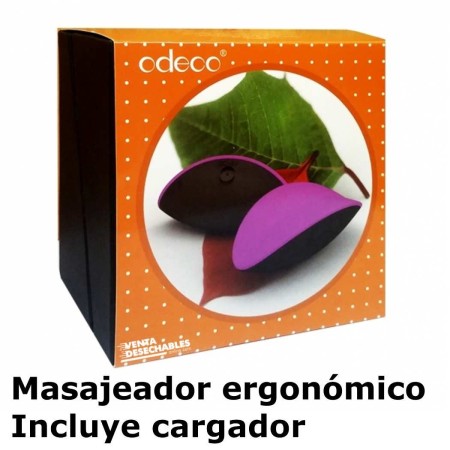 Masajeador Ergonómico Forma Hoja Rosa - Odeco