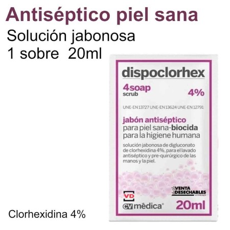 Sobre Monodosis De Jabón Antiséptico DispoClorhex 20ml