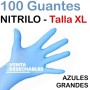 100 Guantes Nitrilo Talla  XL Azules