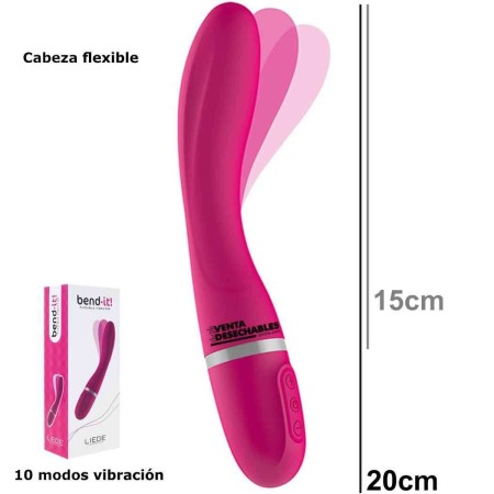Vibrador Flexible Liebe 20 cm - Cereza