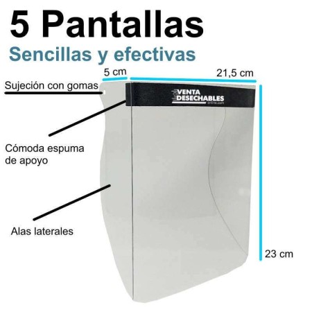 5 Pantallas Protectoras Antisalpicaduras