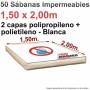 Sábanas Impermeables 1,50x2,00m - blancas