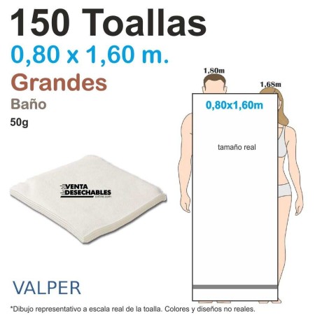 Toallas Desechables Grandes Valper Baño