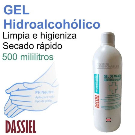Gel Hidroalcohólico Para Manos Desinfectante 500 ml Dassiel