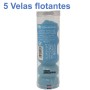 5 Velas Flotantes Azules 28g