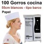 Gorros Cocina Tipo Barco Fabricados en Papel