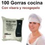 Gorras Cocina Con Visera y Recogepelo