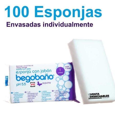 Esponjas Con Jabón De Un Solo Uso Begobaño